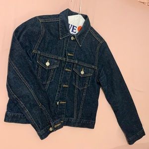 Super cute jean jacket, crisp and clean